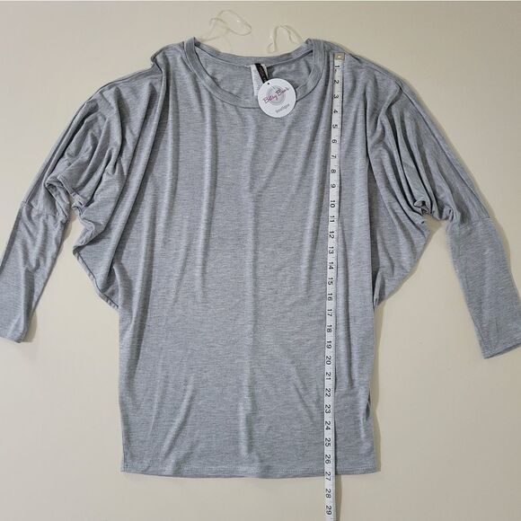 MOA Collection Women's Dolman Sleeve Gray Top - Picture 8 of 14